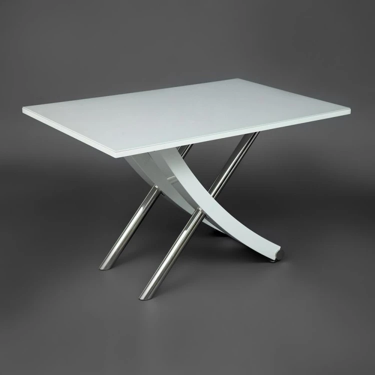 Table à manger carrée en verre trempé